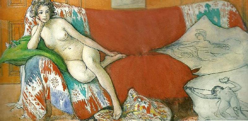 Carl Larsson vila oil painting image